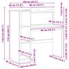 vidaXL Kreidetafel Schreibtisch ROROS Wei&szlig; und Grau Holzwerkstoff