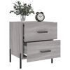 vidaXL Nachttische 2 Stk. Grau Sonoma 40x35x47,5 cm Holzwerkstoff