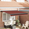 vidaXL Einziehbare Markise Rot und Schwarz 350 x 250 cm