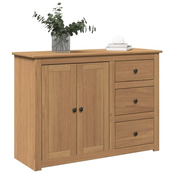 vidaXL Sideboard mit Schubladen PANAMA 112x40x80 cm Massivholz Kiefer