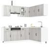 vidaXL 11-tlg. K&uuml;chenschrank-Set Lucca Grau Sonoma Holzwerkstoff