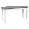 vidaXL Bank 90 cm Wei&szlig; Massivholz Gummibaum