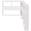 vidaXL Kopfteil mit B&uuml;cherregal L-Form Wei&szlig; 80 cm Massivholz Kiefer