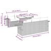 vidaXL 7-tlg. Garten-Sofagarnitur mit Kissen Beige Poly Rattan