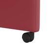 vidaXL Esszimmerst&uuml;hle mit Rollen 2 pcs Weinrot 57 x 66 x 94 cm