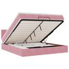 vidaXL Ottomane Bett mit Matratze & LEDs Rosa 180x200 cm Samt