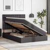 vidaXL Bett mit Stauraum und LED Grau 140 x 200 cm Kunstleder