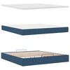 vidaXL Ottoman-Bett mit Matratze Blau 180x200 cm Stoff