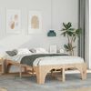 vidaXL Bettrahmen Braun 135 x 190 cm Massives Kiefernholz