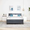 vidaXL Boxspringbett mit Matratze Dunkelgrau 140 x 190 cm Samt