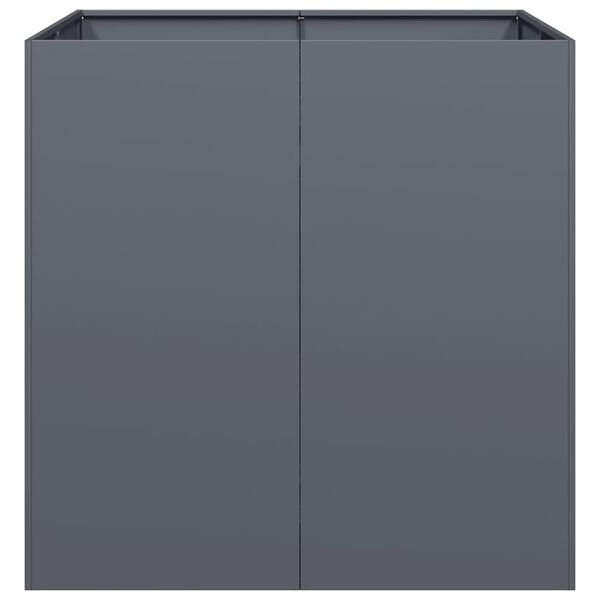 vidaXL Pflanzgef&auml;&szlig; Anthrazit 80x80x80 cm Stahl