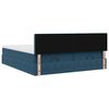 vidaXL Ottoman-Bett mit Matratzen Dunkelblau 200x200 cm Samt