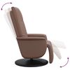 vidaXL Relaxsessel mit Fu&szlig;teil Braun Kunstleder