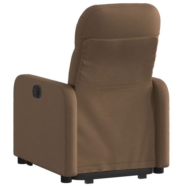 vidaXL Relaxsessel mit Aufstehhilfe Elektrisch Braun Stoff