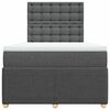 vidaXL Boxspringbett mit Matratze Dunkelgrau 120x200 cm Stoff