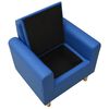 vidaXL Kindersofa Blau Kunstleder