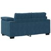 vidaXL 3-tlg. Sofagarnitur mit Kissen Blau Samt