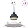 vidaXL Spotlight 6 pcs Wei&szlig; 9 x 9 x 2,5 cm Metall
