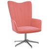 vidaXL Relaxsessel mit Hocker Rosa Samt