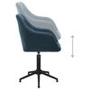 vidaXL Esszimmerst&uuml;hle 6 Stk. Drehbar Blau Stoff