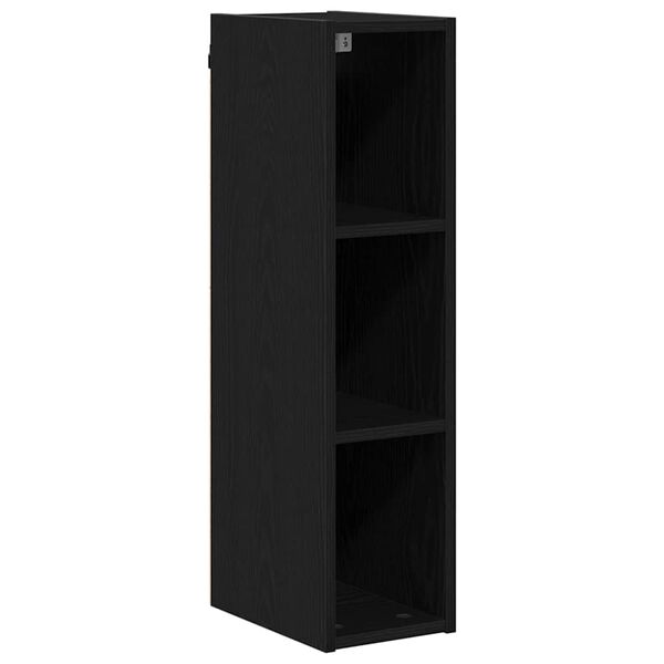 vidaXL H&auml;ngeschrank Schwarz Eichen-Optik 20 x 29,5 x 80 cm