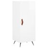 vidaXL Highboard Hochglanz-Wei&szlig; 34,5x34x180 cm Holzwerkstoff