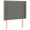 vidaXL Boxspringbett mit Matratze & LED Dunkelgrau 90x190 cm Stoff