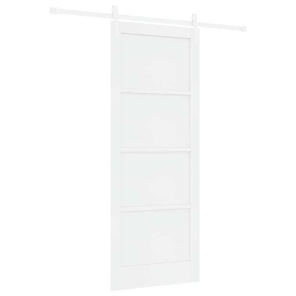 vidaXL Schiebet&uuml;r Wei&szlig; 83 x 211 cm Massives Kiefernholz