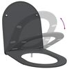 vidaXL Toilettensitz Anthrazit 44 x 36,4 x 3,4 cm Duroplast
