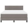 vidaXL Boxspringbett mit Matratze Taupe 160 x 200 cm Stoff