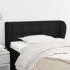 vidaXL Kopfteil mit Ohren Schwarz 103x23x78/88 cm Stoff