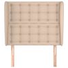 vidaXL Kopfteil mit Ohren Cappuccino-Braun 93x23x118/128 cm Kunstleder
