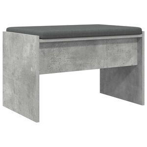 vidaXL Flurbank mit Kissen Beton Grau 63 x 38 x 40 cm