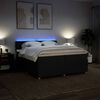 vidaXL Boxspringbett mit Matratze Schwarz 200x200 cm Stoff