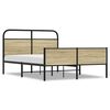vidaXL Bettgestell ohne Matratze 135x190 cm Sonoma-Eiche Holzwerkstoff