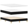 vidaXL Boxspringbett mit Matratze Schwarz 200 x 160 cm Polyester