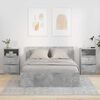 vidaXL Nachttische 2 pcs Beton Grau 40 x 30 x 467 cm Holzwerkstoff
