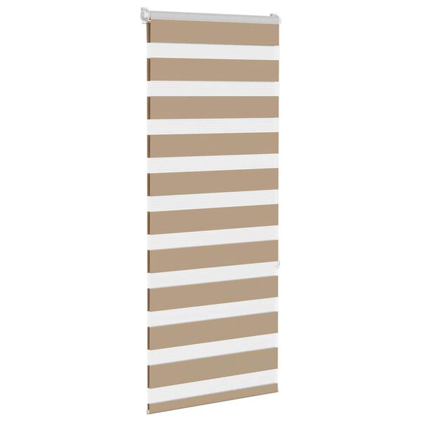 vidaXL Doppelrollo Sandbraun 55x150 cm Stoffbreite 50,9 cm Polyester