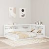 vidaXL B&uuml;cherregal-Bett mit Kopfteil Wei&szlig; 140 x 200 cm Holzwerkstoff