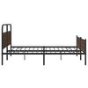vidaXL Metallbett ohne Matratze Braun Eichen-Optik 180x200 cm
