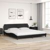vidaXL Bett mit Matratze "Dover" Schwarz 200x200 cm Kunstleder