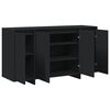 vidaXL Sideboard Schwarz 135 x 41 x 75 cm Holzwerkstoff