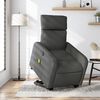 vidaXL Elektrischer Massagesessel mit Aufstehhilfe Dunkelgrau Stoff