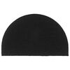 vidaXL Fu&szlig;matte Schwarz Halbrund 50x80 cm Kokosfaser Getuftet