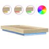 vidaXL Bettgestell mit LED Sonoma-Eiche 90x200 cm Holzwerkstoff