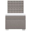 vidaXL Boxspringbett mit Matratze Taupe 90x190 cm Stoff