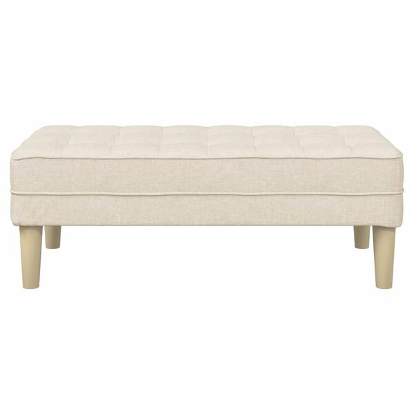 vidaXL Bank mit Kissen Leinen 113 x 57 x 39 cm Stoff