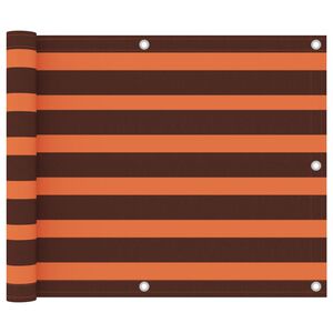 vidaXL Balkon-Sichtschutz Orange und Braun 75x300 cm Oxford-Gewebe
