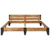 vidaXL Massivholzbett Akazie Geb&uuml;rstet 200x200 cm
