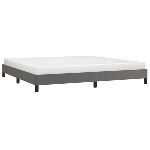 vidaXL Bettgestell Grau 200x200 cm Kunstleder